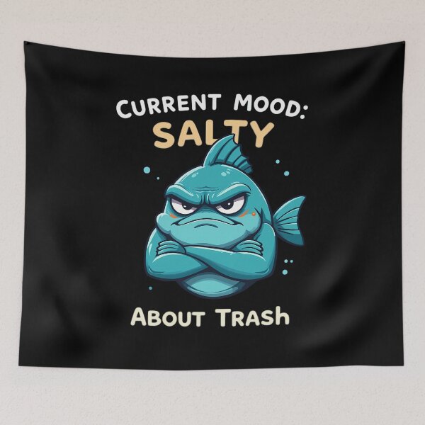 Item preview, Salty Fish Against Ocean Trash - World Ocean Day designed and sold by IndulgentBob.