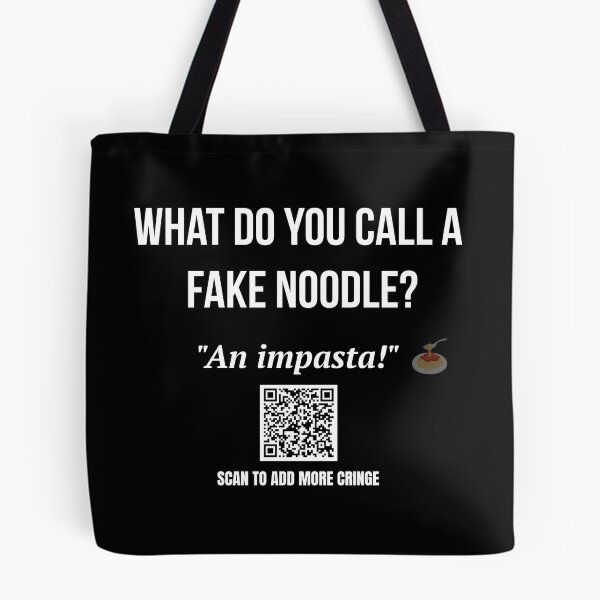 Item preview, Worst Joke Ever – Fake Noodle Joke with QR Code designed and sold by BrushRushX.