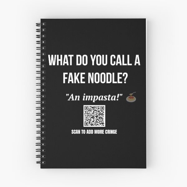 Item preview, Worst Joke Ever – Fake Noodle Joke with QR Code designed and sold by BrushRushX.