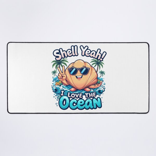 Item preview, Shell Yeah! I Love the Ocean - World Ocean Day Design designed and sold by IndulgentBob.