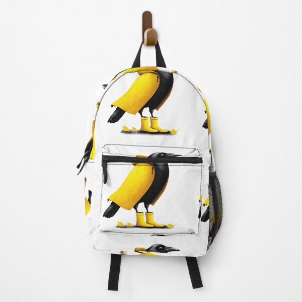 Item preview, crow wearing rain boots and a yellow poncho designed and sold by wonderisland.