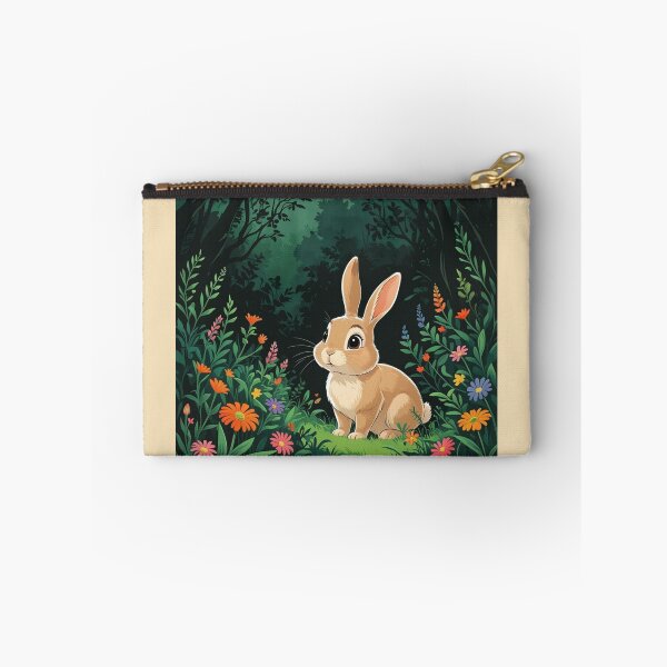 Item preview, Cute and adorable light brown Bunny standing in the heart of  lush green forest designed and sold by Nature's Palette.