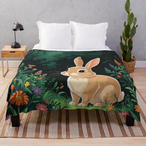 Item preview, Cute and adorable light brown Bunny standing in the heart of  lush green forest designed and sold by Nature's Palette.