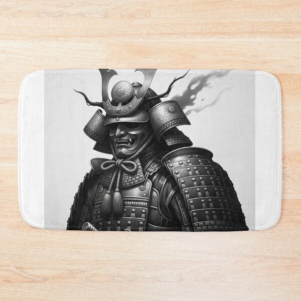 Item preview, Soul of Iron Rust: Black and White Samurai Portrait designed and sold by schwa24jpn.