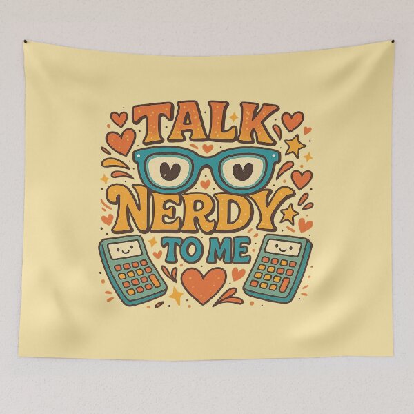 Item preview, Talk Nerdy to Me – Cute Geeky Calculator Love designed and sold by GirlyPopped.