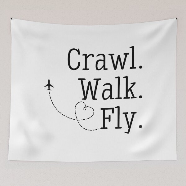 Item preview, Crawl Walk Fly Flight Buddy Co Pilot Airplane Shower Travel designed and sold by XuanhieuBp.