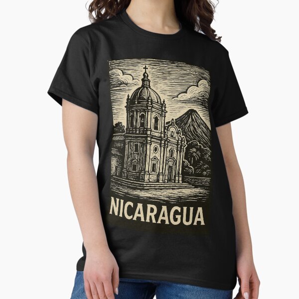 Item preview, Nicaragua Linocut Style  designed and sold by Thistle-TShop.