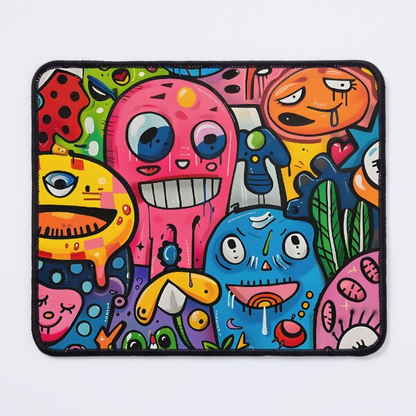 Item preview, Color Pop Monsters | Vibrant Doodle Character Wall Art Digital 2025 designed and sold by AnnDesignStudio.