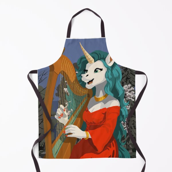 Item preview, Harp playing Unicorn with Butterfly designed and sold by KlakkDrawsStuff.