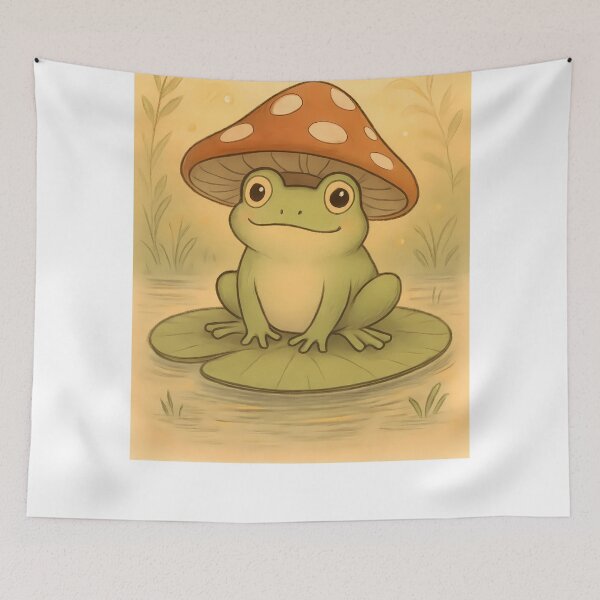 Item preview, Cute Frog Mushroom Hat designed and sold by VibeTCreations.