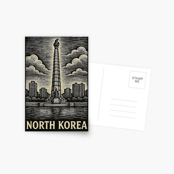 Item preview, North Korea Linocut Style  designed and sold by Thistle-TShop.