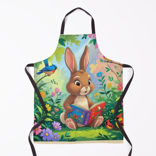 Item preview,  Cute Little Brown Bunny sitting reading a book  designed and sold by Nature's Palette.