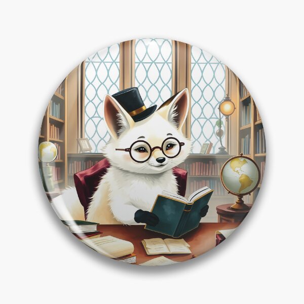 Item preview, A stylish arctic fox with glasses designed and sold by Marcu Ioachim.