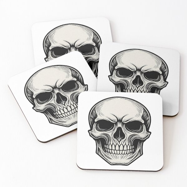 Item preview,  Skull Tattoo – Black Ink Linework designed and sold by KindVibeStudio.