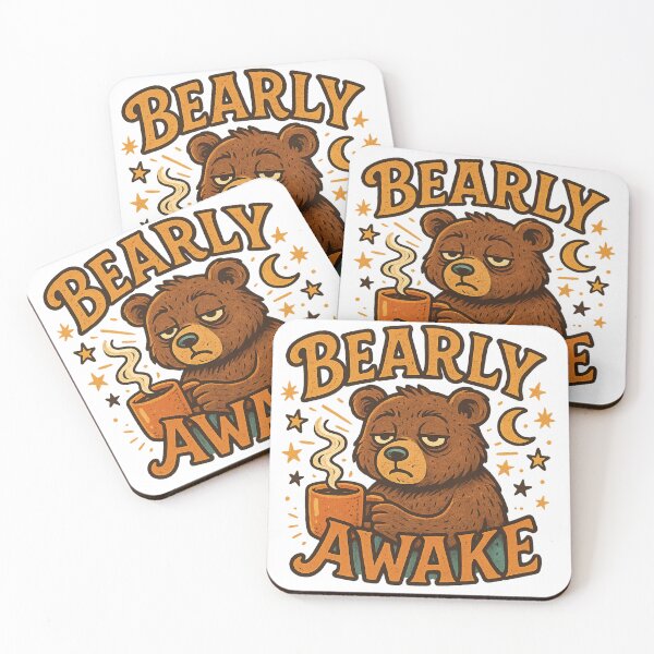 Item preview, Bearly Awake – Funny Sleepy Bear Coffee Lover designed and sold by GirlyPopped.