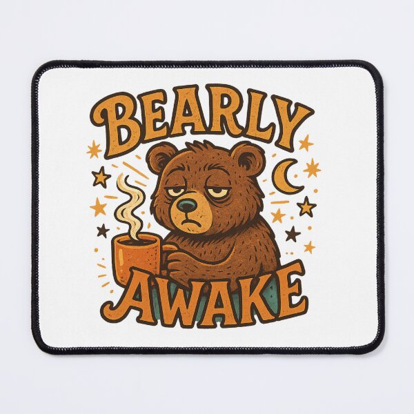Item preview, Bearly Awake – Funny Sleepy Bear Coffee Lover designed and sold by GirlyPopped.