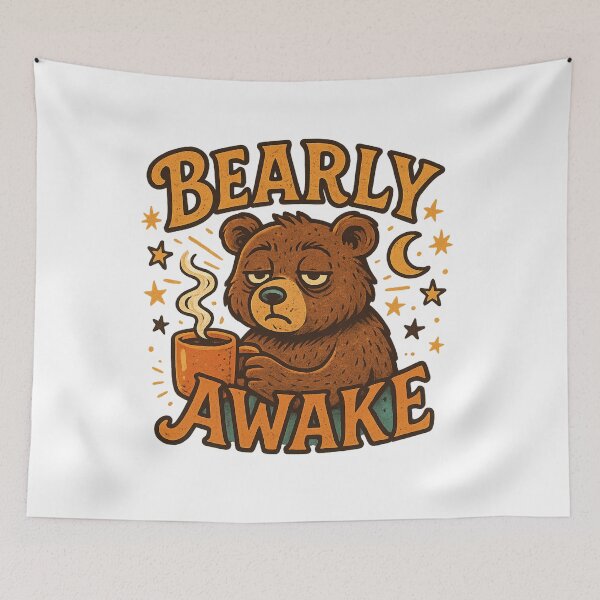 Item preview, Bearly Awake – Funny Sleepy Bear Coffee Lover designed and sold by GirlyPopped.