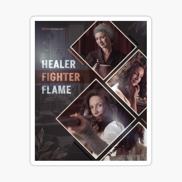 Aperçu de l'œuvre Claire Fraser | Guérisseuse. Combattante. Flamme | Outlander créée et vendue par Mariya Dzyuba Art.