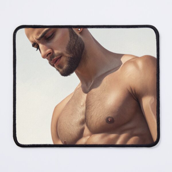 Item preview, Muscle hunk looking down designed and sold by gayishdesign.