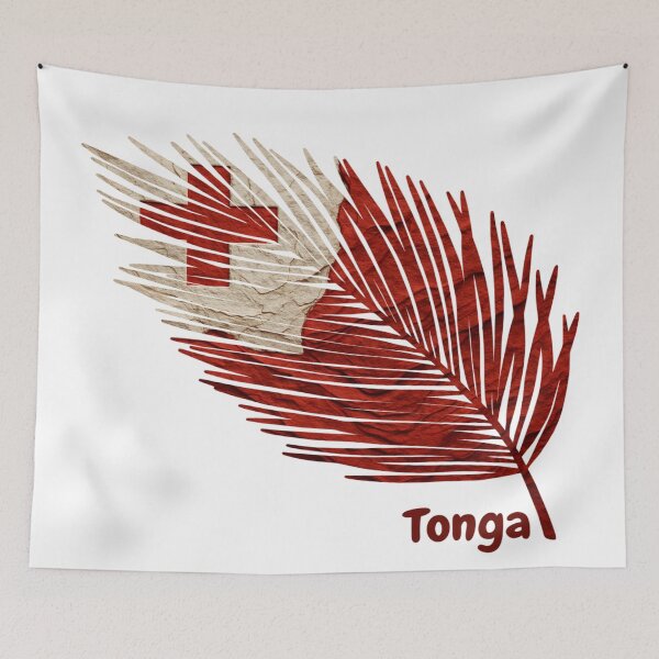Item preview, Abstract Flag of Tonga – Feather Design designed and sold by ArteJorge48.