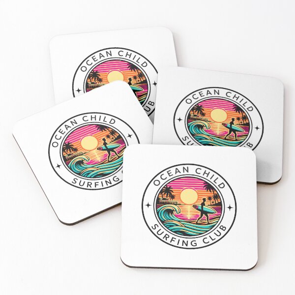 Item preview, Ocean Child. Retro design with a surfer at sunset. For light colors designed and sold by Pearl67.