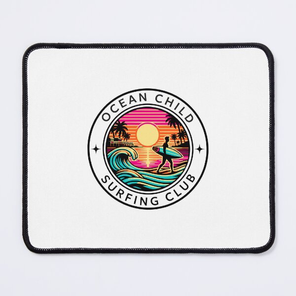 Item preview, Ocean Child. Retro design with a surfer at sunset. For light colors designed and sold by Pearl67.