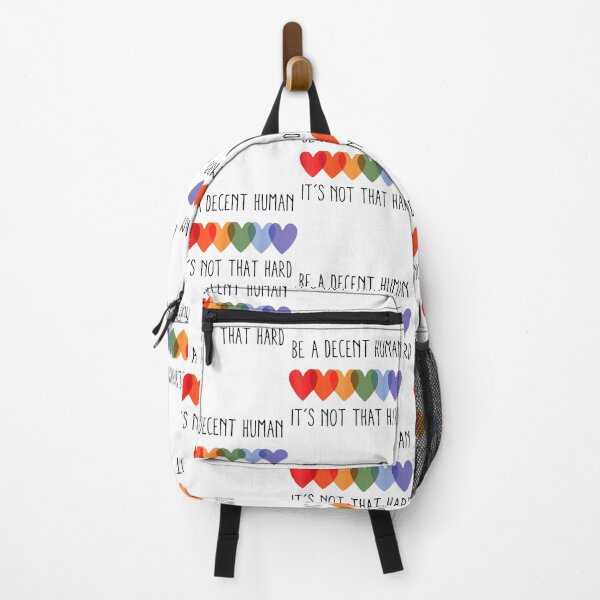 Item preview, Retro LGBT Heart Be A Decent Human It's Not That Hard Gay designed and sold by SpeedyPrints.