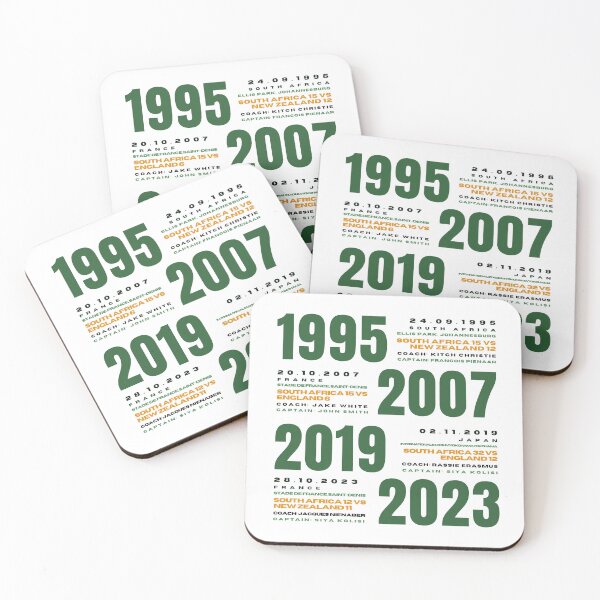 Item preview, Springbok Rugby Design – World Cup Champions Typography Design designed and sold by Cheeky Lydia.