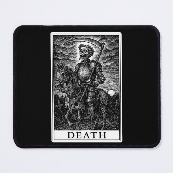 Item preview, Death Tarot Card Armored Skeleton on Horse Print designed and sold by Isolde Gravieraine.
