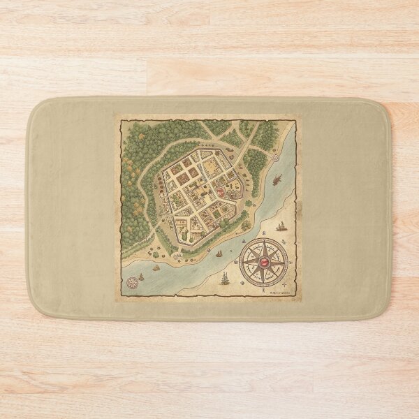Item preview, Triboar Town Medieval Fantasy Map designed and sold by VA Design.