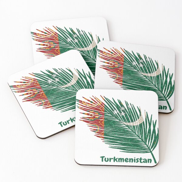 Item preview, Abstract Flag of Turkmenistan – Feather Design designed and sold by ArteJorge48.
