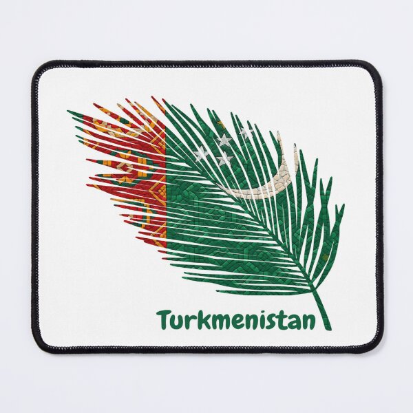 Item preview, Abstract Flag of Turkmenistan – Feather Design designed and sold by ArteJorge48.