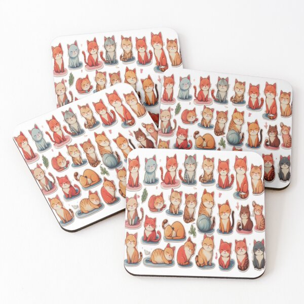 Item preview, Cute Cat Bundle Sticker designed and sold by layqaas.
