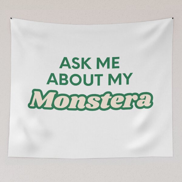 Item preview, Ask Me About My Monstera Plant designed and sold by Scrappy Gardeners.