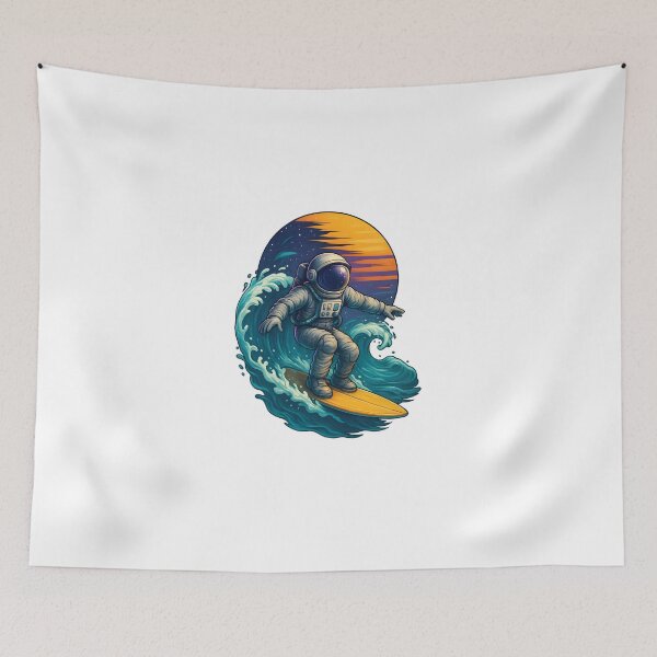 Item preview, Astronaut Surfer – Cosmic Wave Rider designed and sold by WolfPixelRo.