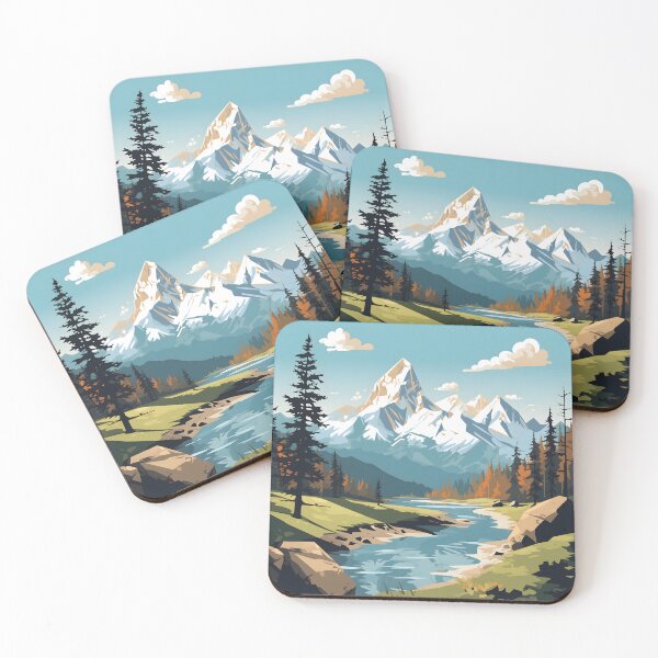 Item preview, Rugged Mountain Vistas designed and sold by DrawnThreads.
