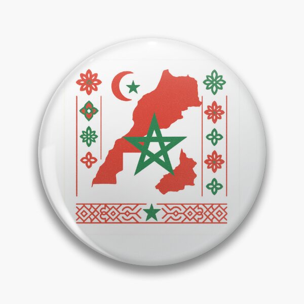 Item preview, Moroccan Pride - Map and Traditional Patterns designed and sold by FAONIM.