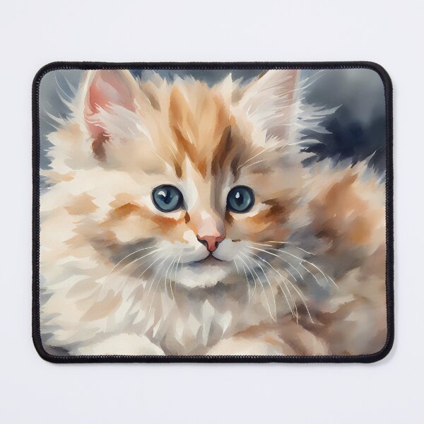 Item preview, Fluffy Beige Kitten Portrait designed and sold by CalmnessbyChoice.