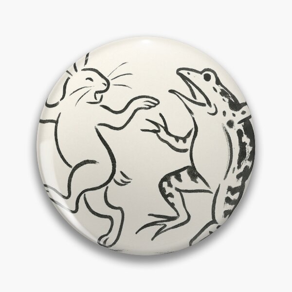 Item preview, Dancing Beasts – A Humorous Japanese Ink Illustration designed and sold by 夜明け-夕暮れ.