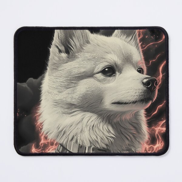 Item preview, Portrait Animal Space Dog Adventurer Electric Storm Courageous StareThrough Galactic Void designed and sold by Abarrancare.