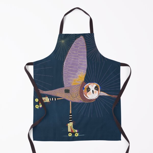 Item preview, Quirky, Whimsical 80s Roller Skating Owl Art - Nursery Decor - Art for Kids - Wall Decor - quirky wall art designed and sold by Kathy Osborne Studio.