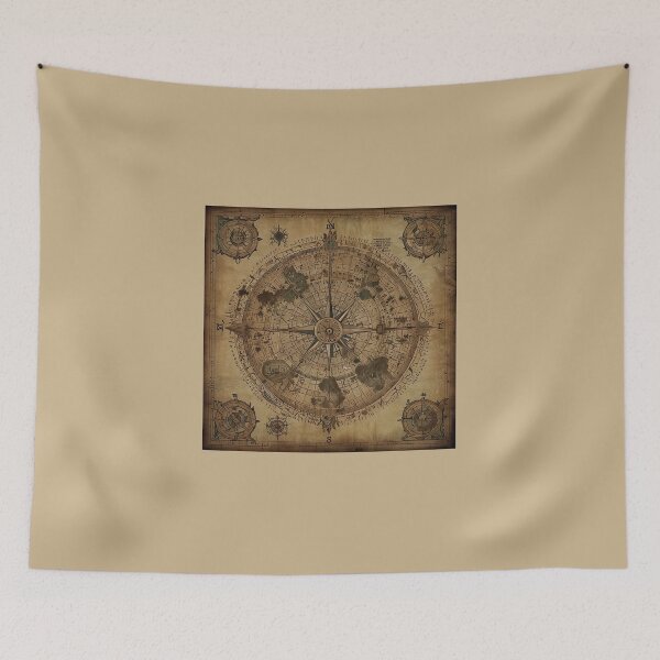 Item preview, Cosmic Compass World Map designed and sold by VA Design.
