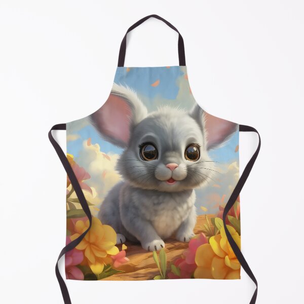 Item preview, Serenade of Sweetness: Enchanting Chinchilla Amidst Floral Bliss designed and sold by DrawnThreads.