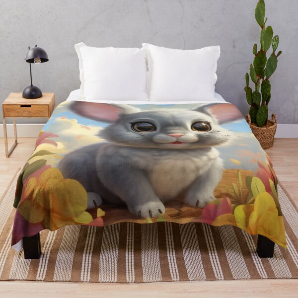 Item preview, Serenade of Sweetness: Enchanting Chinchilla Amidst Floral Bliss designed and sold by DrawnThreads.