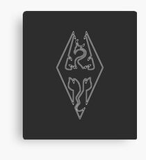 Skyrim Logo - Elder Scrolls V: Skyrim Canvas Print