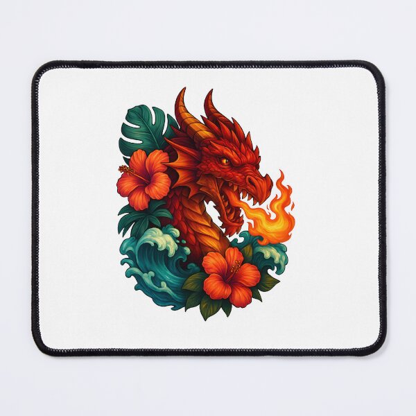 Item preview, Tropical Fire Dragon – Myth Meets Paradise designed and sold by WolfPixelRo.