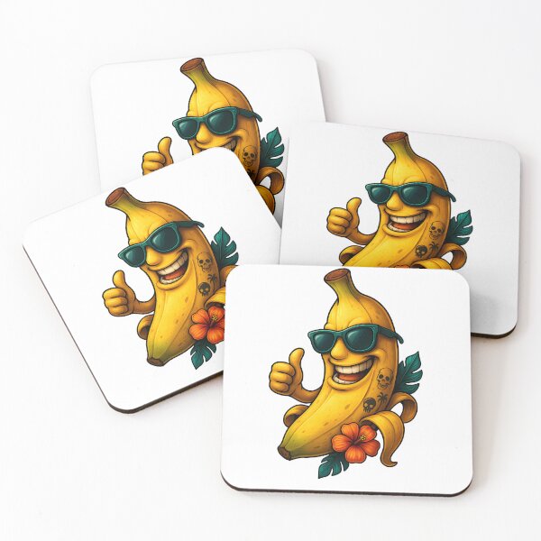 Item preview, Cool Banana with Attitude – Tropical Fun Design designed and sold by WolfPixelRo.