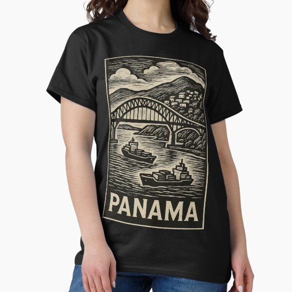 Item preview, Panama Linocut Style  designed and sold by Thistle-TShop.
