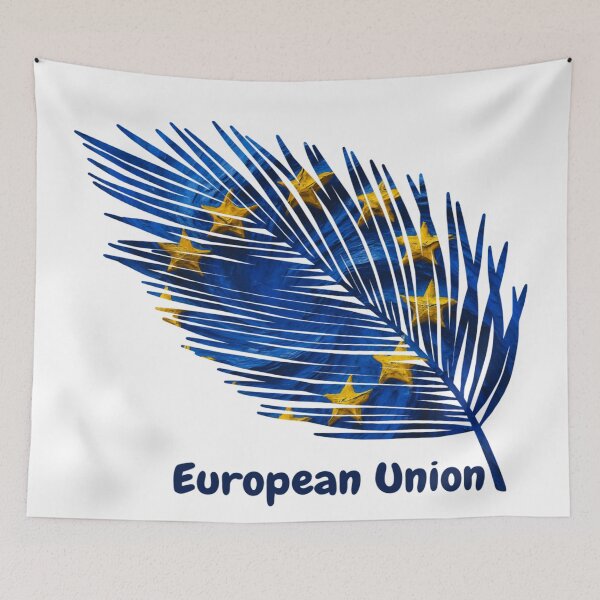 Item preview, Abstract Flag of the European Union – Feather Design designed and sold by ArteJorge48.