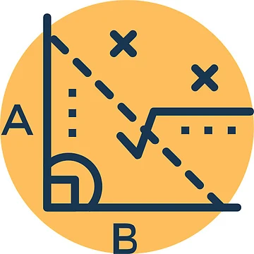 Artwork thumbnail, Abstract Math Graph – Geometry Icon Art by sydney06